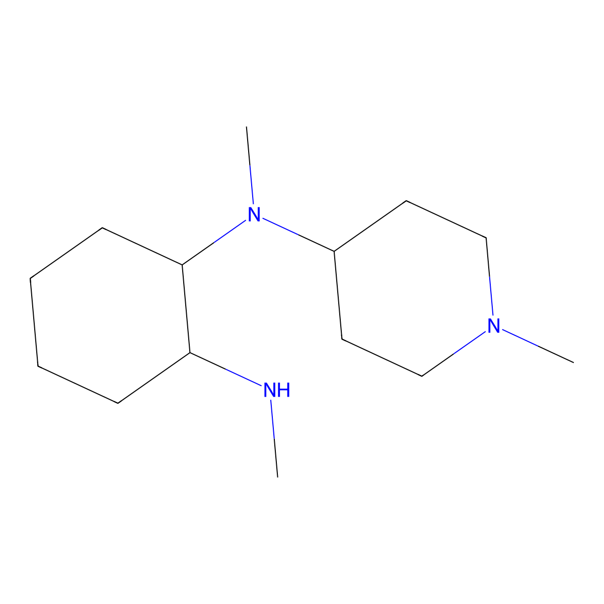 N1,N2-dimethyl-N1-(1-methylpiperidin-4-yl)cyclohexane-1,2-diamine molecular structure, CAS 1306965-59-2