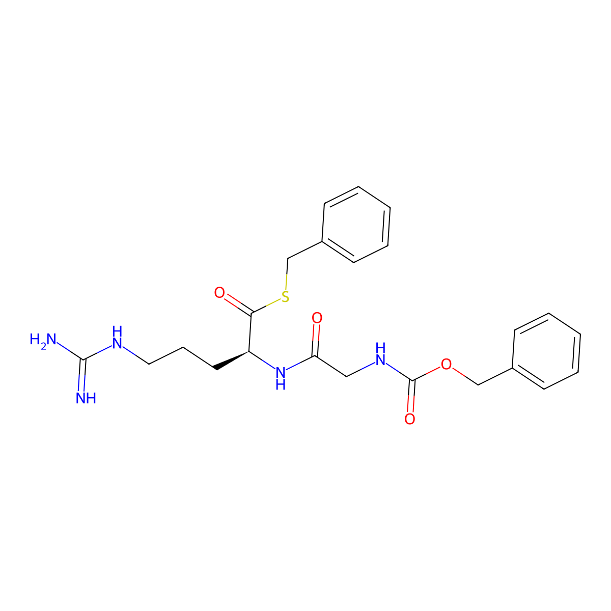 Z-Gly-Arg-Thiobenzyl Ester molecular structure, CAS 130698-88-3