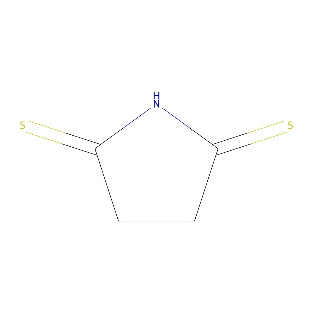 Pyrrolidine-2,5-dithione molecular structure, CAS 13070-03-6