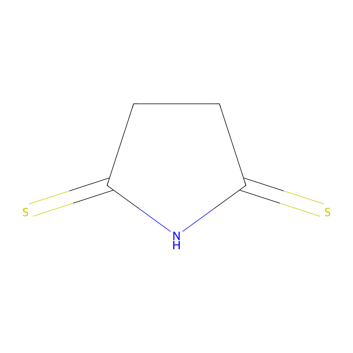 Pyrrolidine-2,5-dithione molecular structure, CAS 13070-03-6