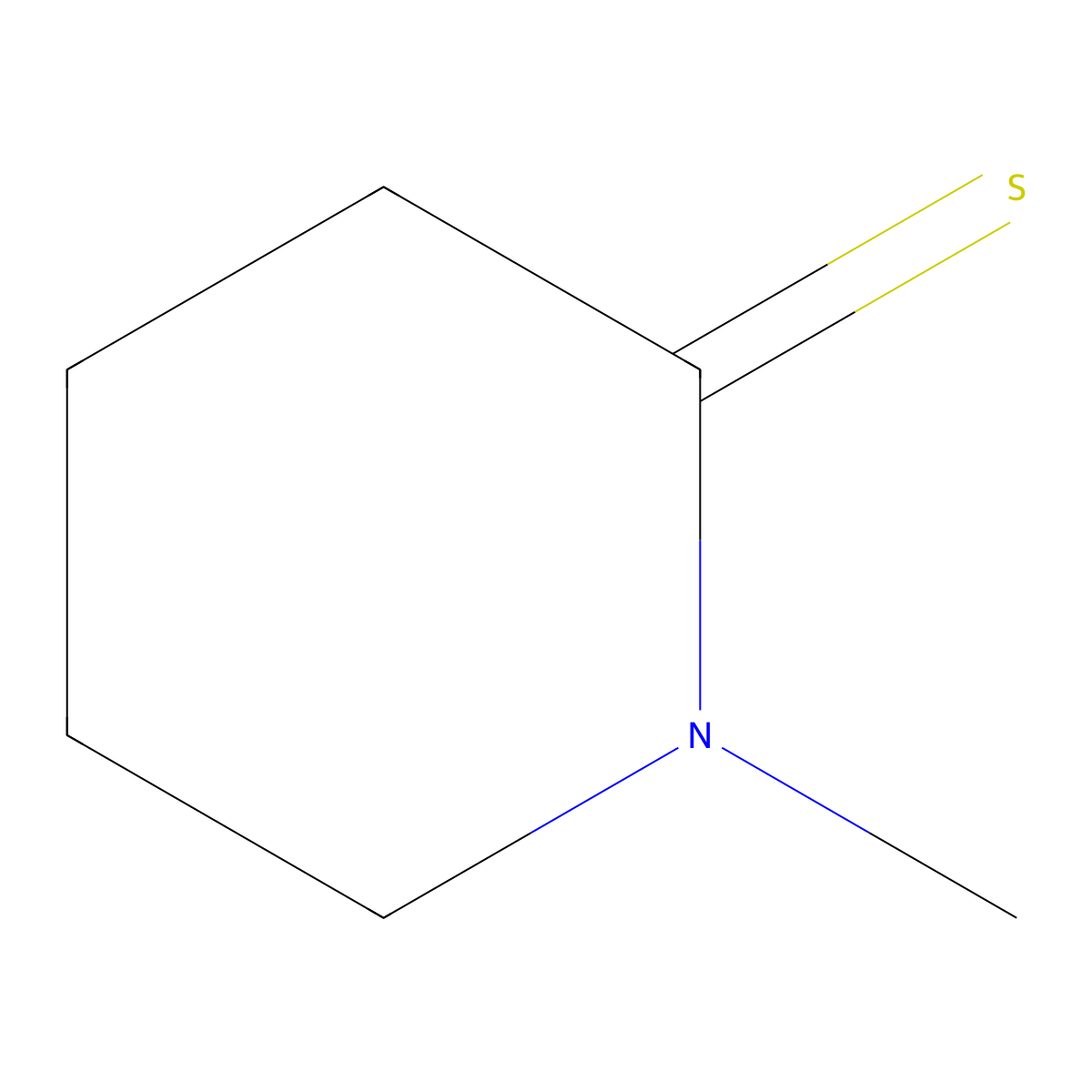 2-Piperidinethione, 1-methyl- molecular structure, CAS 13070-07-0