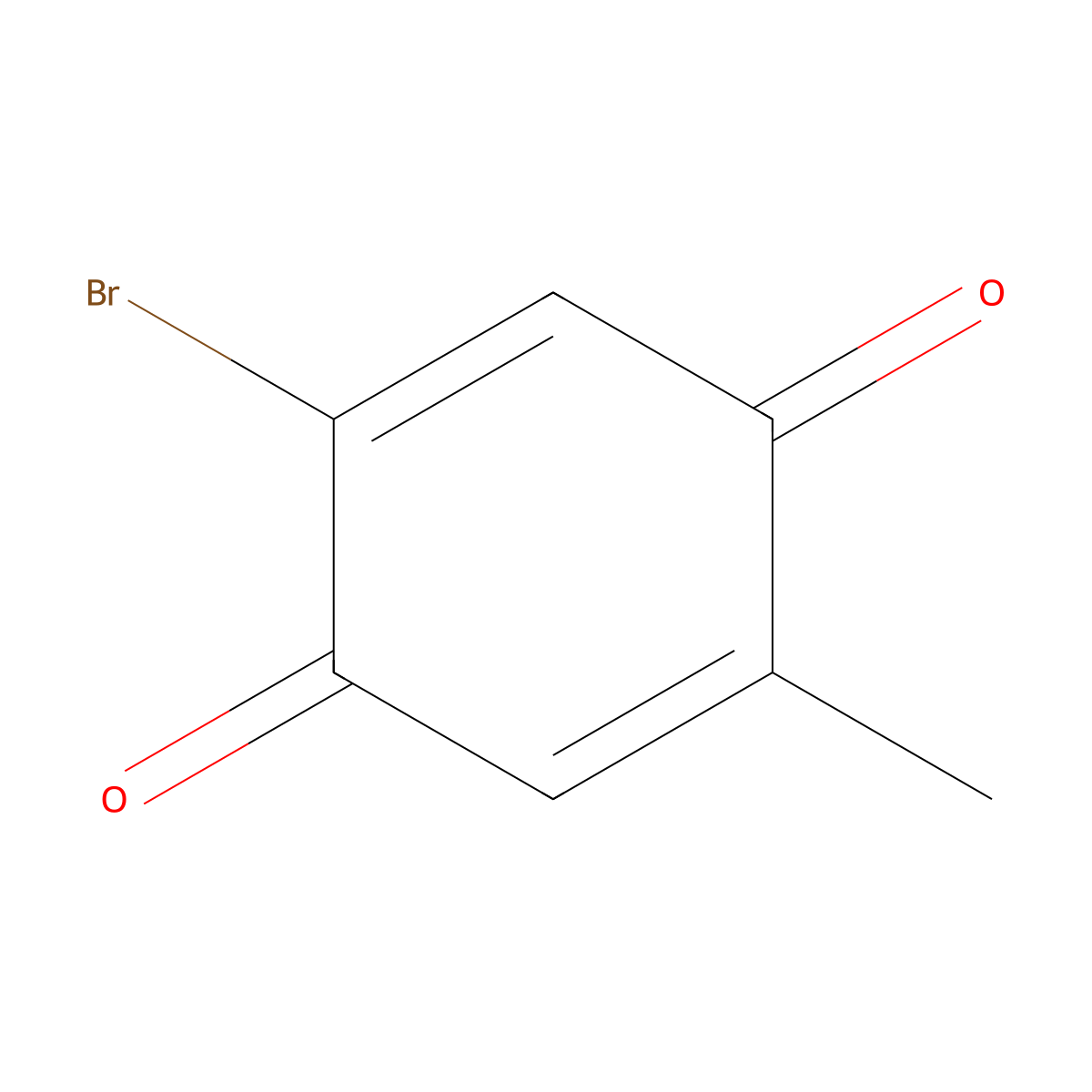 2-Bromo-5-methyl-1,4-benzoquinone molecular structure, CAS 13070-25-2