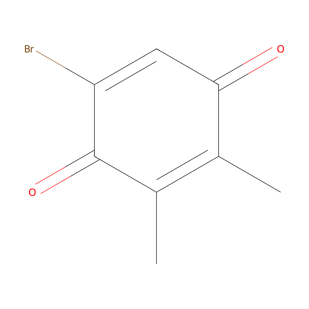 5-Bromo-2,3-dimethylcyclohexa-2,5-diene-1,4-dione molecular structure, CAS 13070-27-4