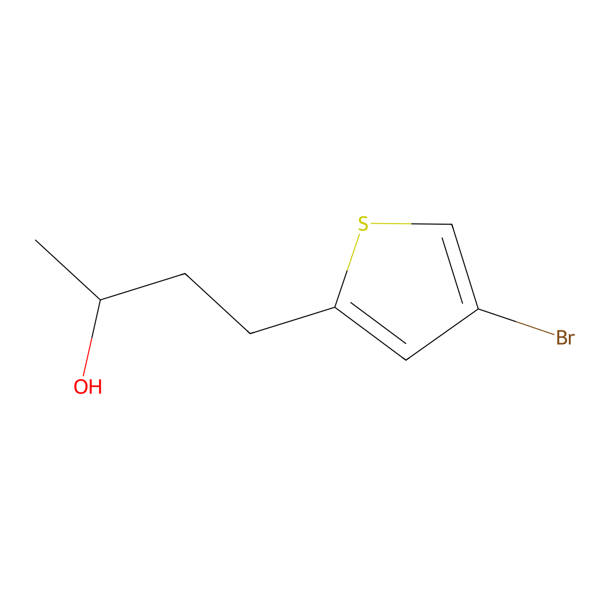 4-(4-Bromothiophen-2-yl)butan-2-ol molecular structure, CAS 1307015-89-9