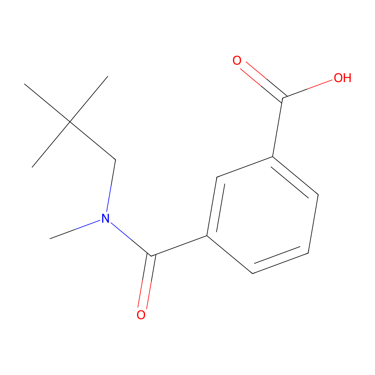 3-[(2,2-Dimethylpropyl)(methyl)carbamoyl]benzoic acid molecular structure, CAS 1307060-05-4