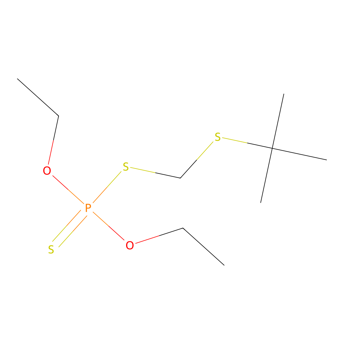 Terbufos molecular structure, CAS 13071-79-9