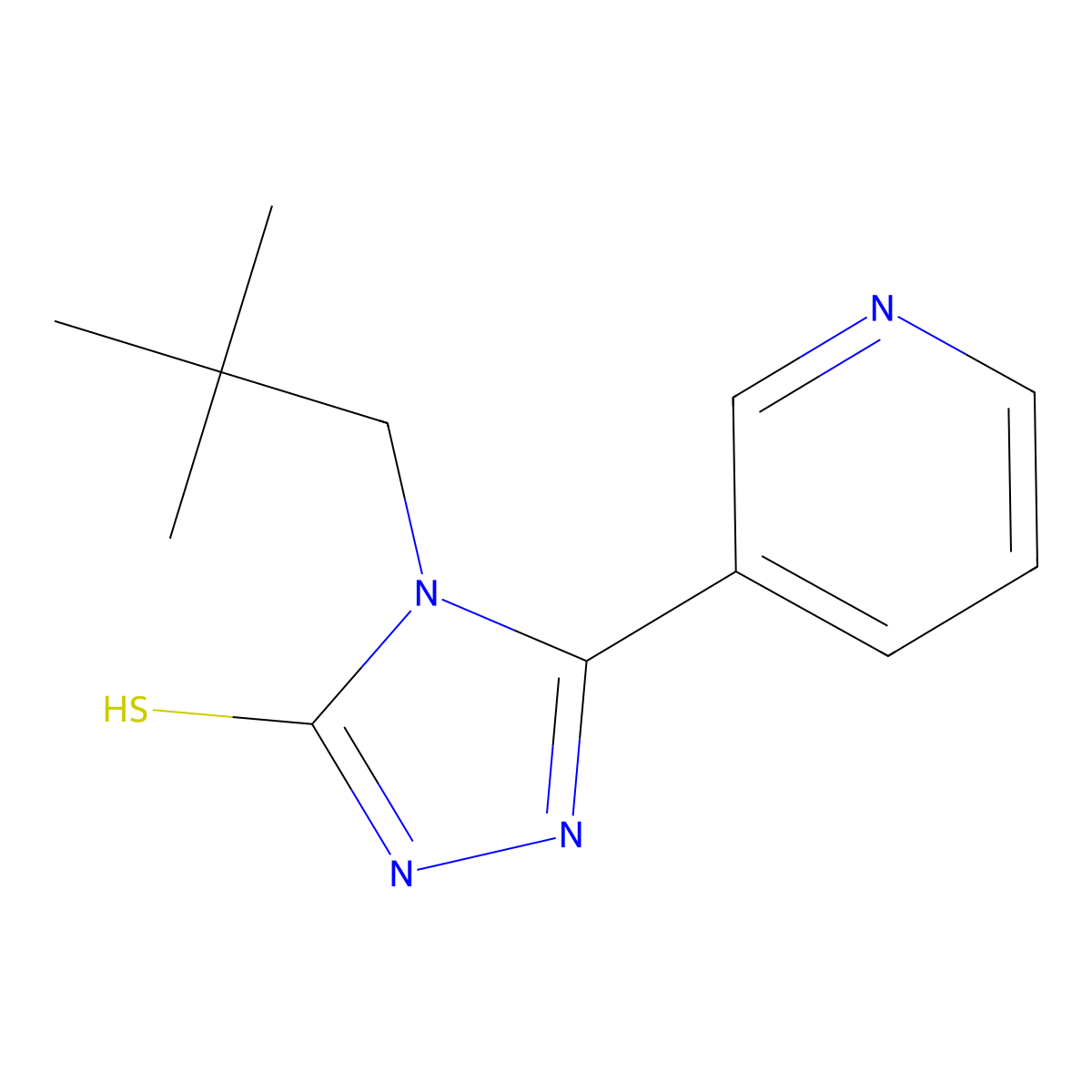 4-Neopentyl-5-(pyridin-3-yl)-4h-1,2,4-triazole-3-thiol molecular structure, CAS 1307101-62-7