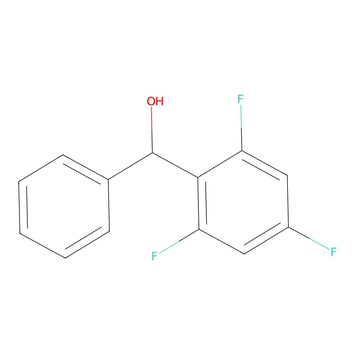 Phenyl(2,4,6-trifluorophenyl)methanol molecular structure, CAS 1307117-53-8