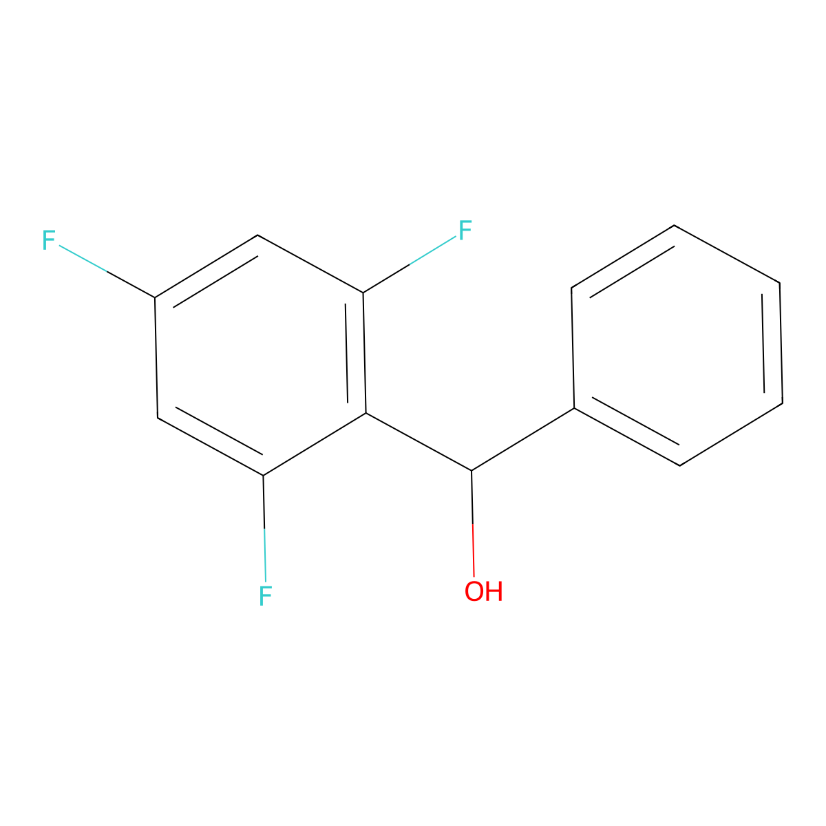 Phenyl(2,4,6-trifluorophenyl)methanol molecular structure, CAS 1307117-53-8