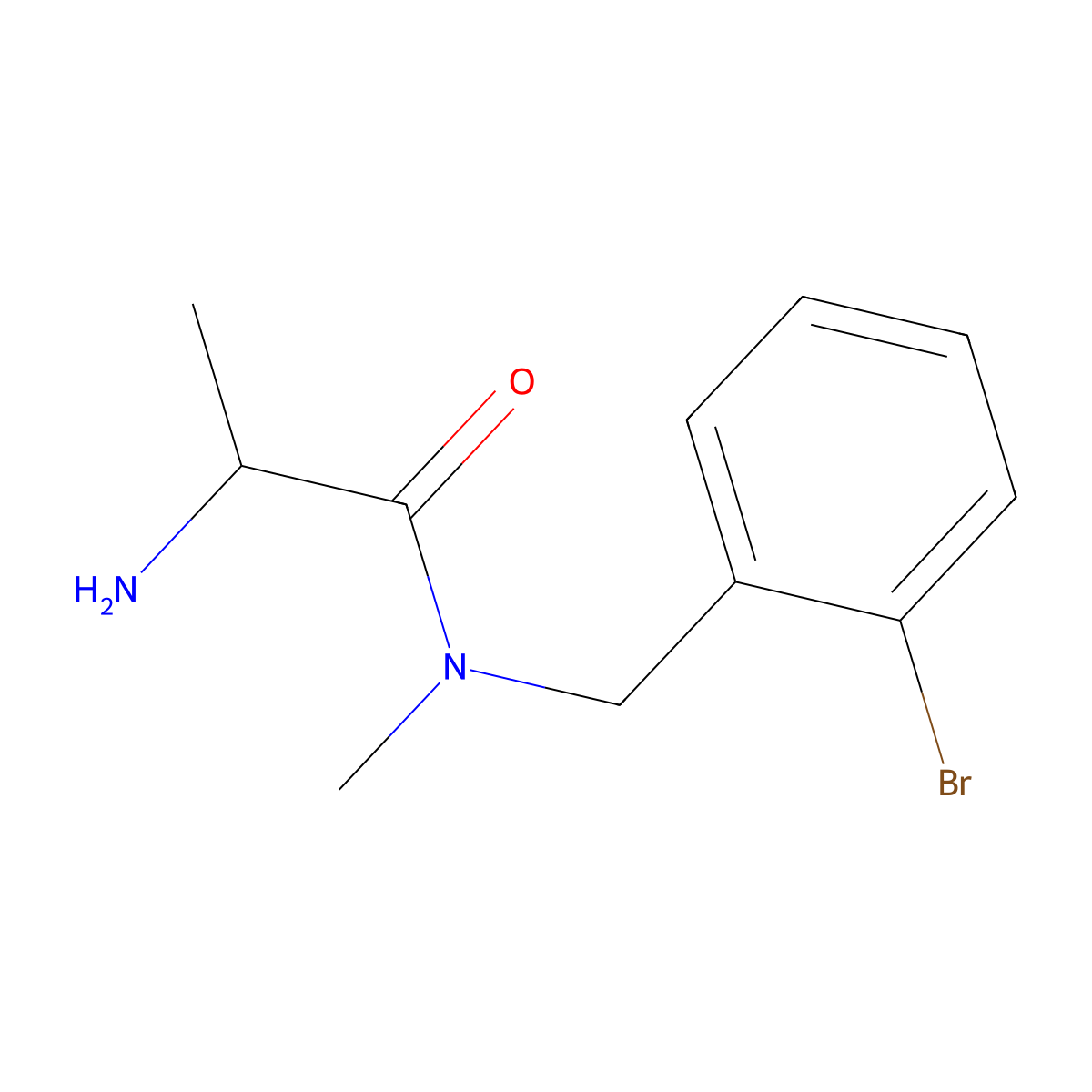 (S)-2-Amino-N-(2-bromo-benzyl)-N-methyl-propionamide molecular structure, CAS 1307134-10-6