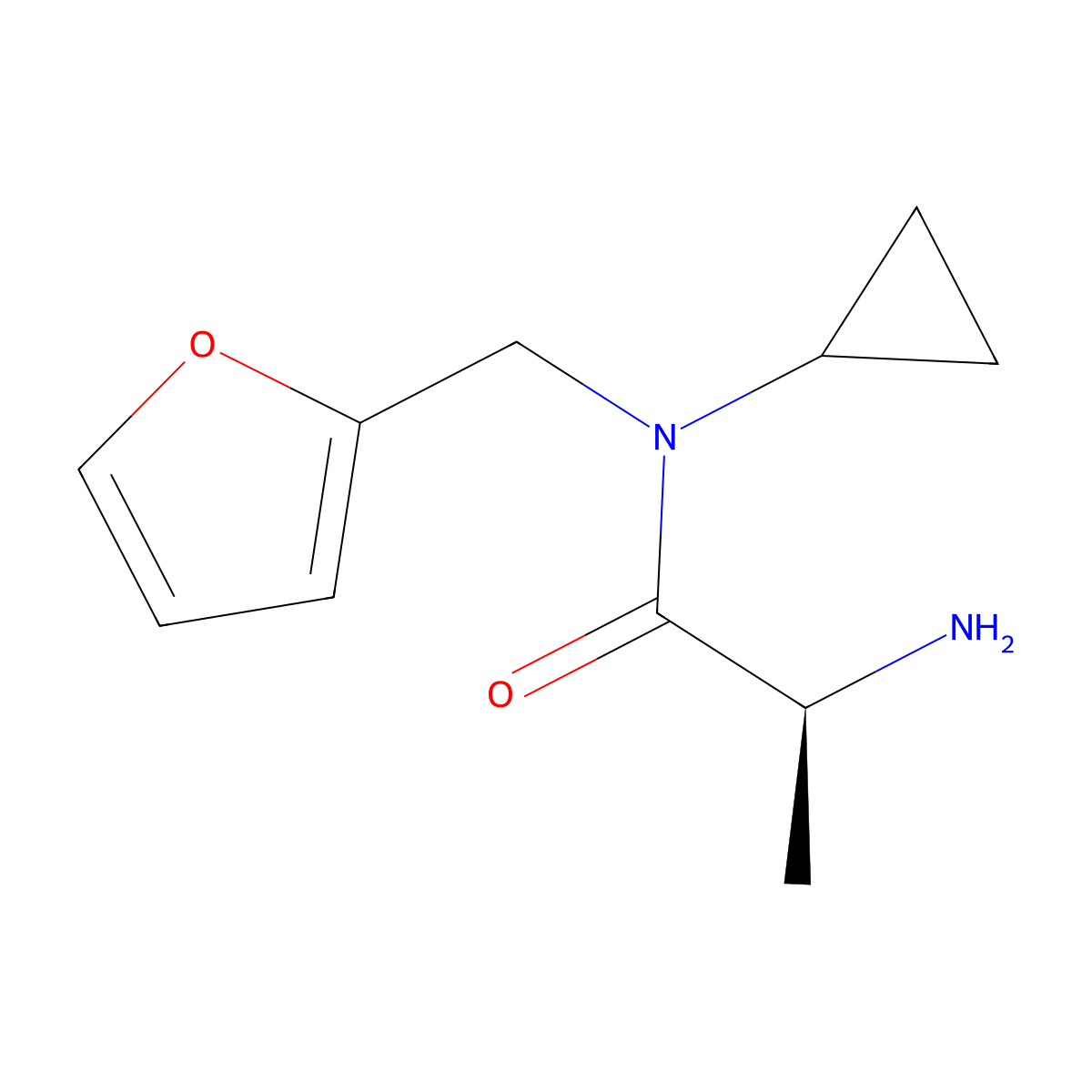 (S)-2-Amino-N-cyclopropyl-N-furan-2-ylmethyl-propionamide molecular structure, CAS 1307134-53-7