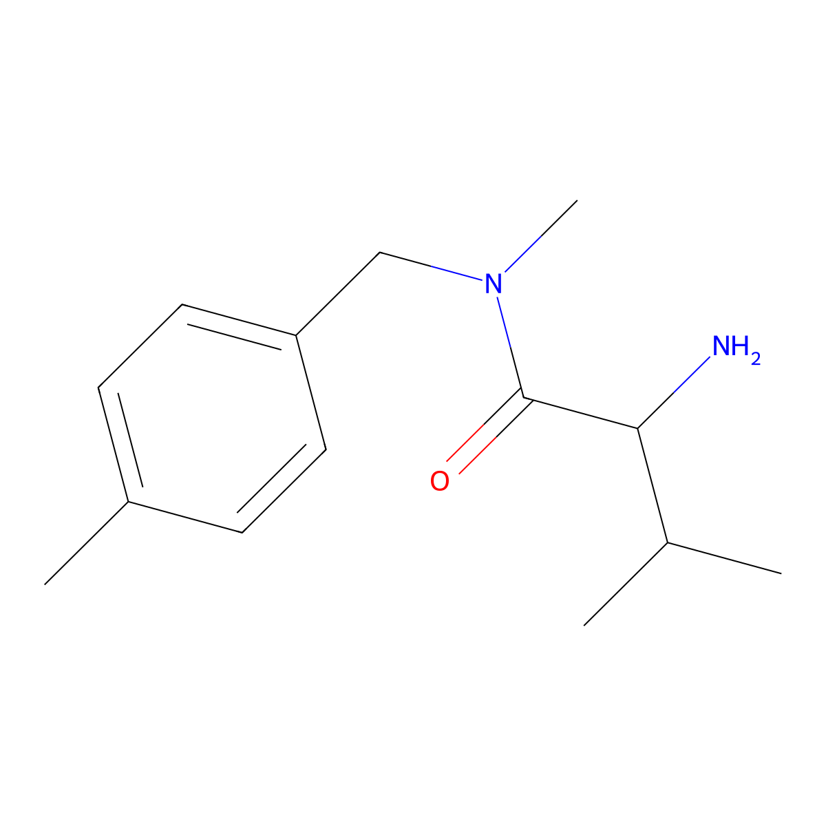 (S)-2-Amino-3,N-dimethyl-N-(4-methyl-benzyl)-butyramide molecular structure, CAS 1307144-33-7