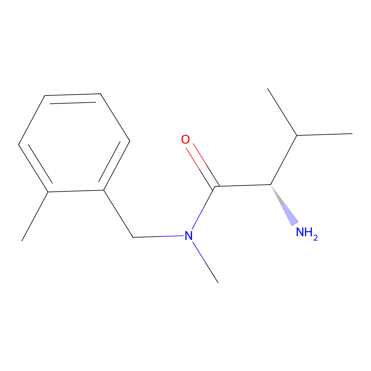 (S)-2-Amino-3,N-dimethyl-N-(2-methyl-benzyl)-butyramide molecular structure, CAS 1307149-53-6