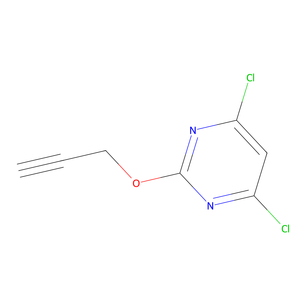 4,6-Dichloro-2-(prop-2-yn-1-yloxy)pyrimidine molecular structure, CAS 130718-46-6