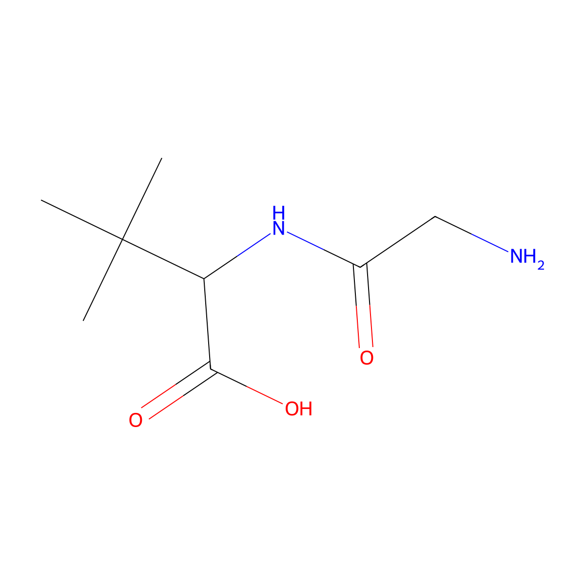 (S)-2-(2-Aminoacetamido)-3,3-dimethylbutanoic acid molecular structure, CAS 1307188-77-7