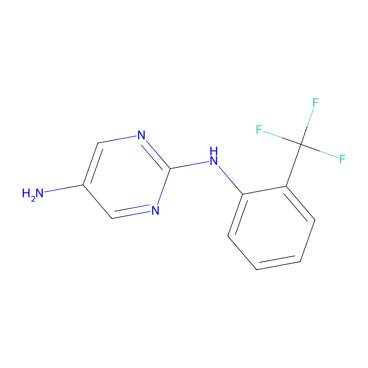 N2-[2-(Trifluoromethyl)phenyl]pyrimidine-2,5-diamine molecular structure, CAS 1307190-72-2