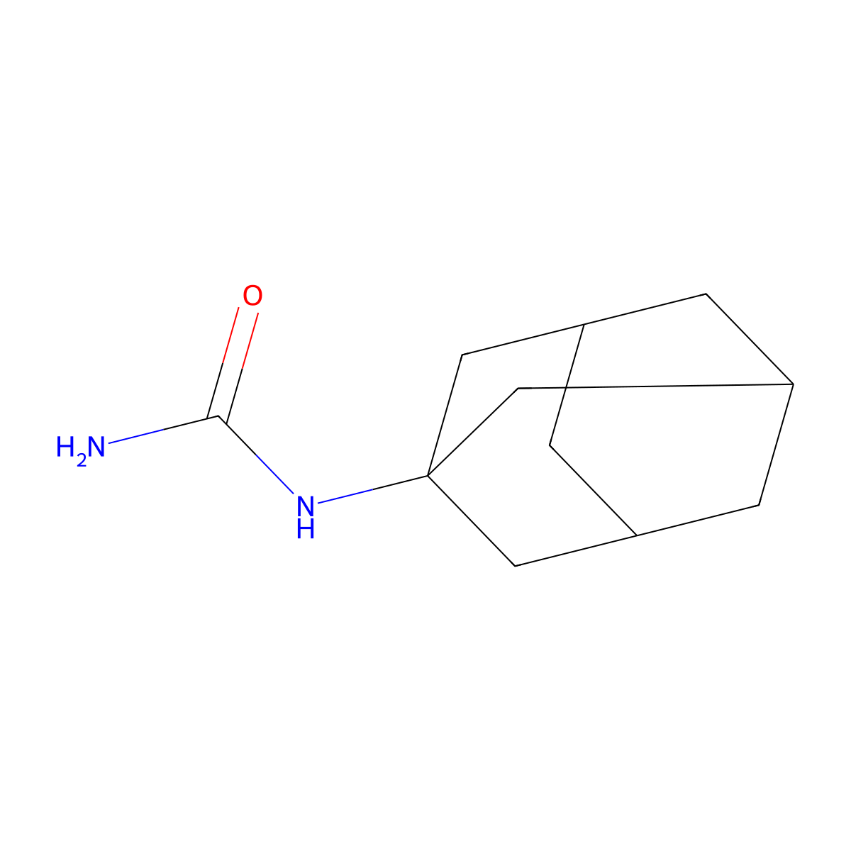 N-tricyclo(3.3.1.1'3,7)dec-1-ylurea molecular structure, CAS 13072-69-0