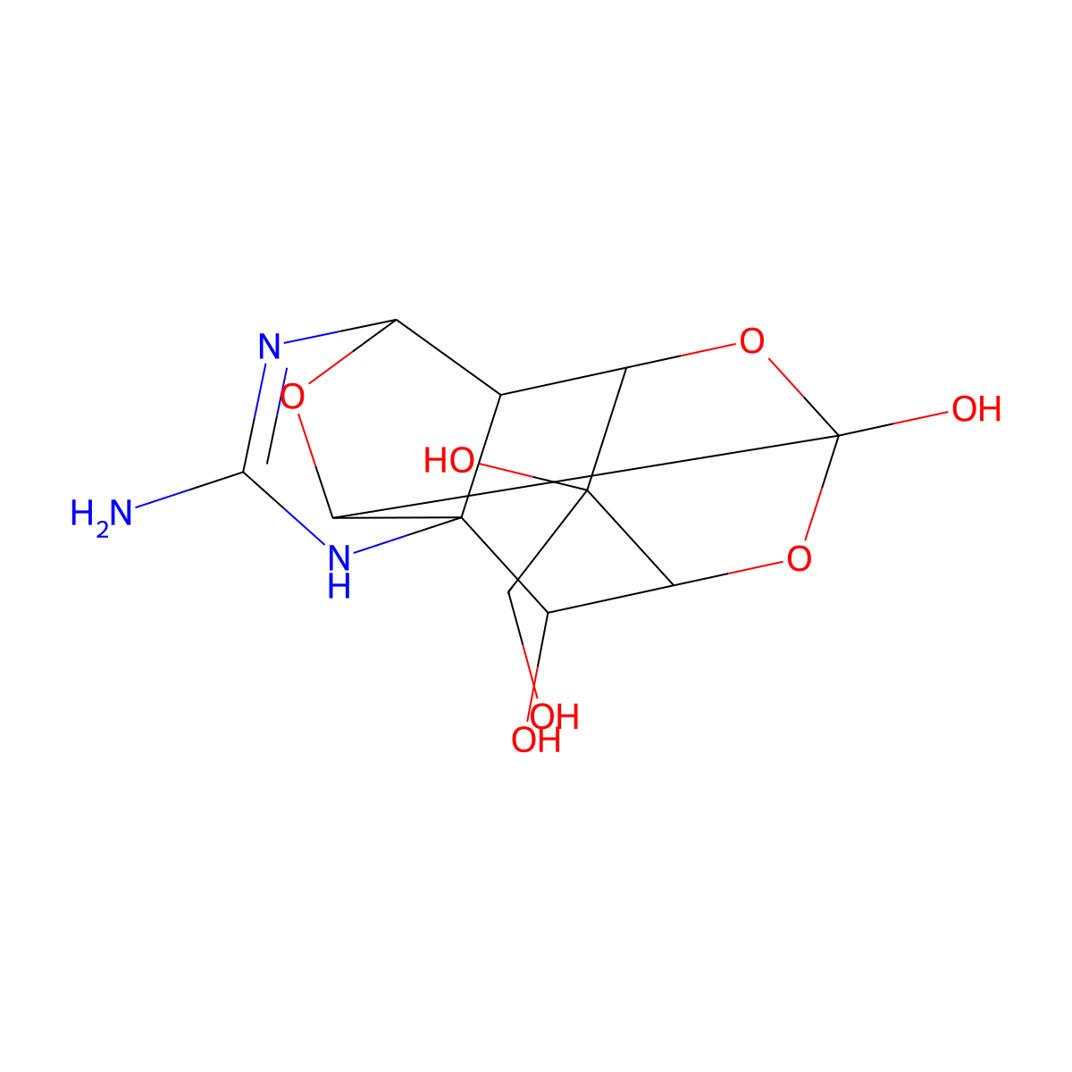 4,9-Anhydrotetrodotoxin molecular structure, CAS 13072-89-4