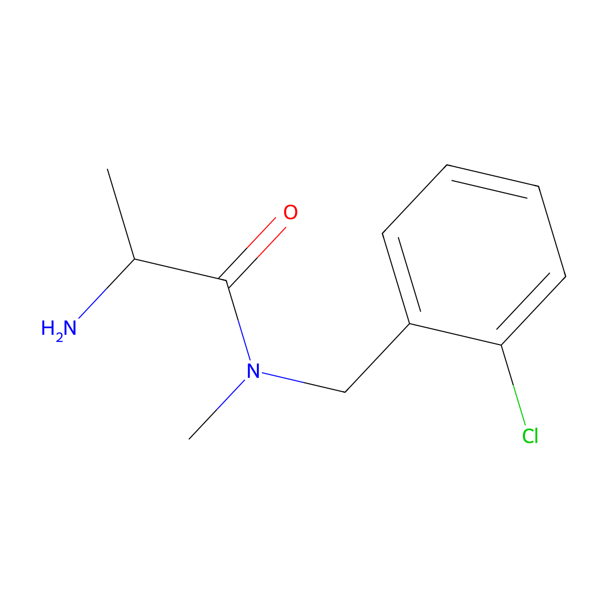(S)-2-Amino-N-(2-chloro-benzyl)-N-methyl-propionamide molecular structure, CAS 1307201-83-7