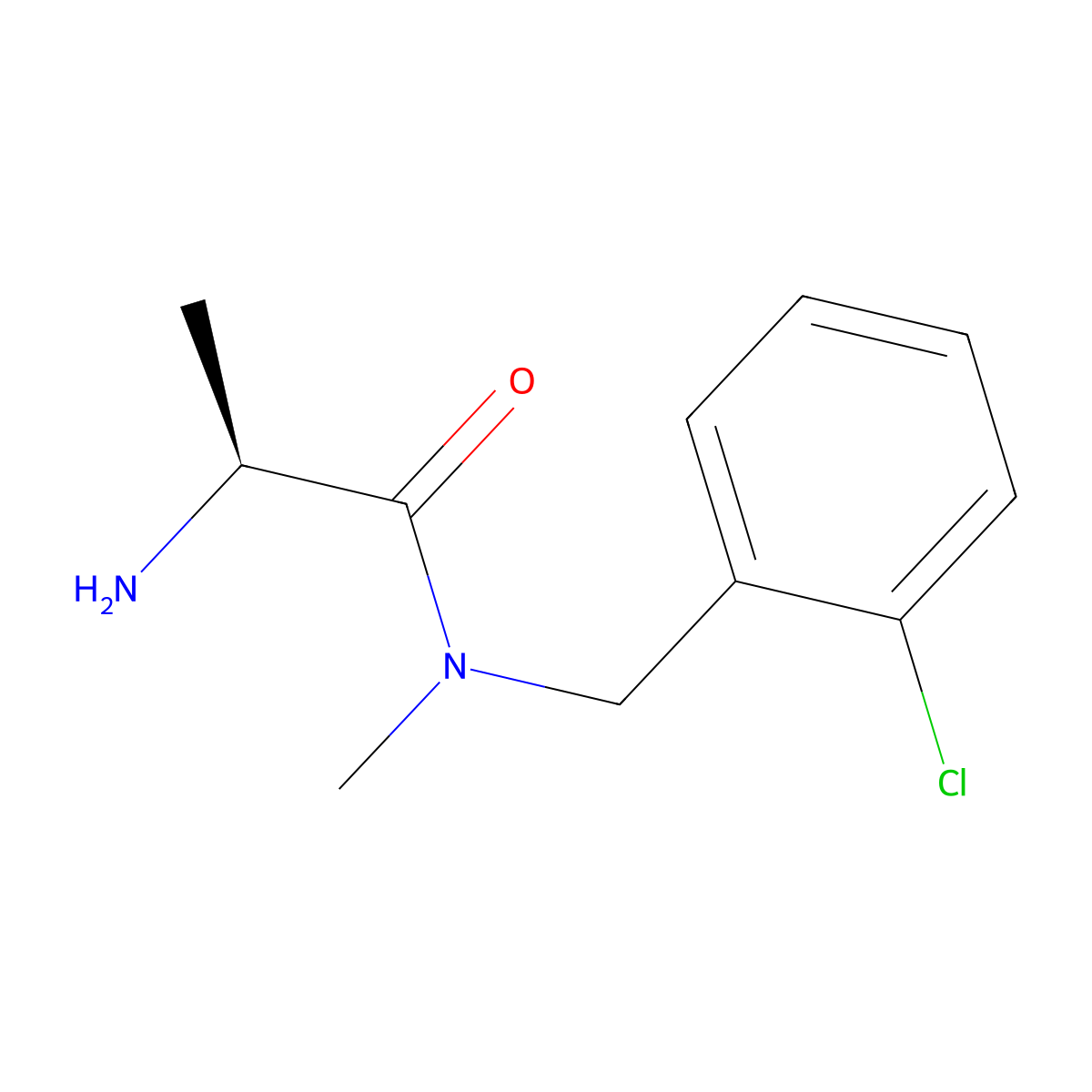 (S)-2-Amino-N-(2-chloro-benzyl)-N-methyl-propionamide molecular structure, CAS 1307201-83-7