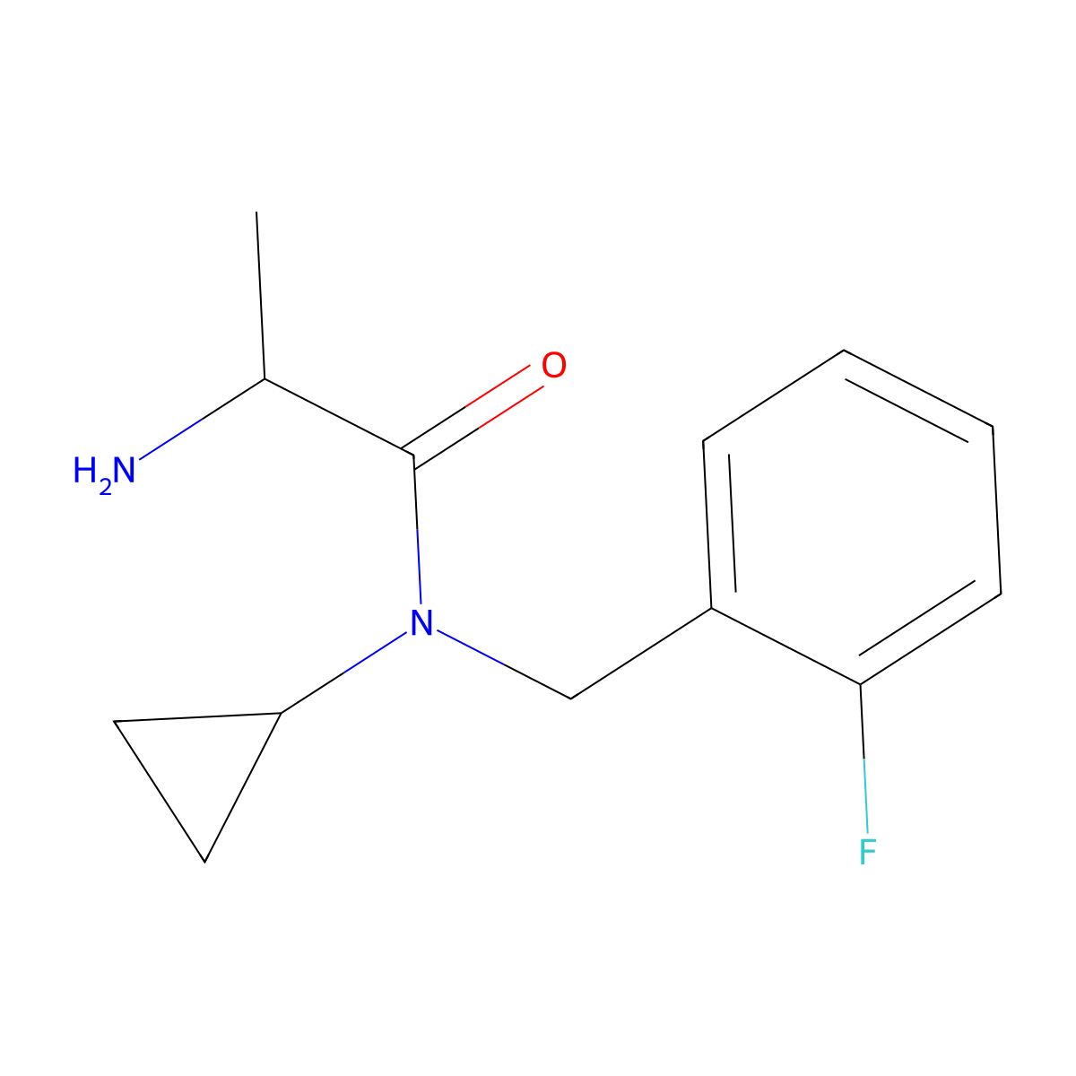 (S)-2-Amino-N-cyclopropyl-N-(2-fluoro-benzyl)-propionamide molecular structure, CAS 1307201-91-7