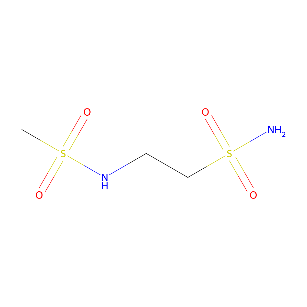 2-Methanesulfonamidoethane-1-sulfonamide molecular structure, CAS 1307205-69-1