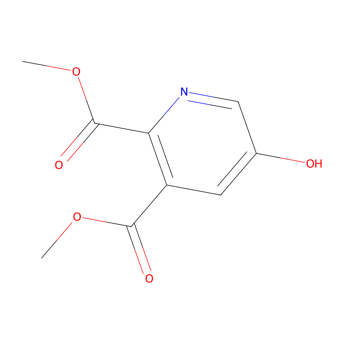 2,3-Dimethyl 5-hydroxypyridine-2,3-dicarboxylate molecular structure, CAS 130721-04-9