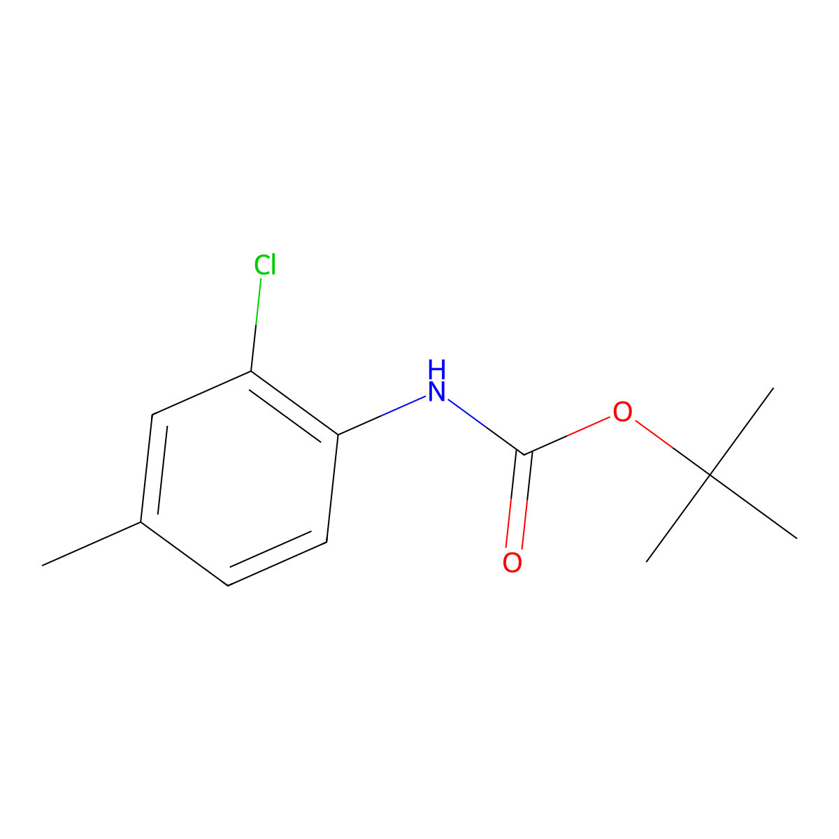 tert-Butyl (2-chloro-4-methylphenyl)carbamate molecular structure, CAS 130721-77-6