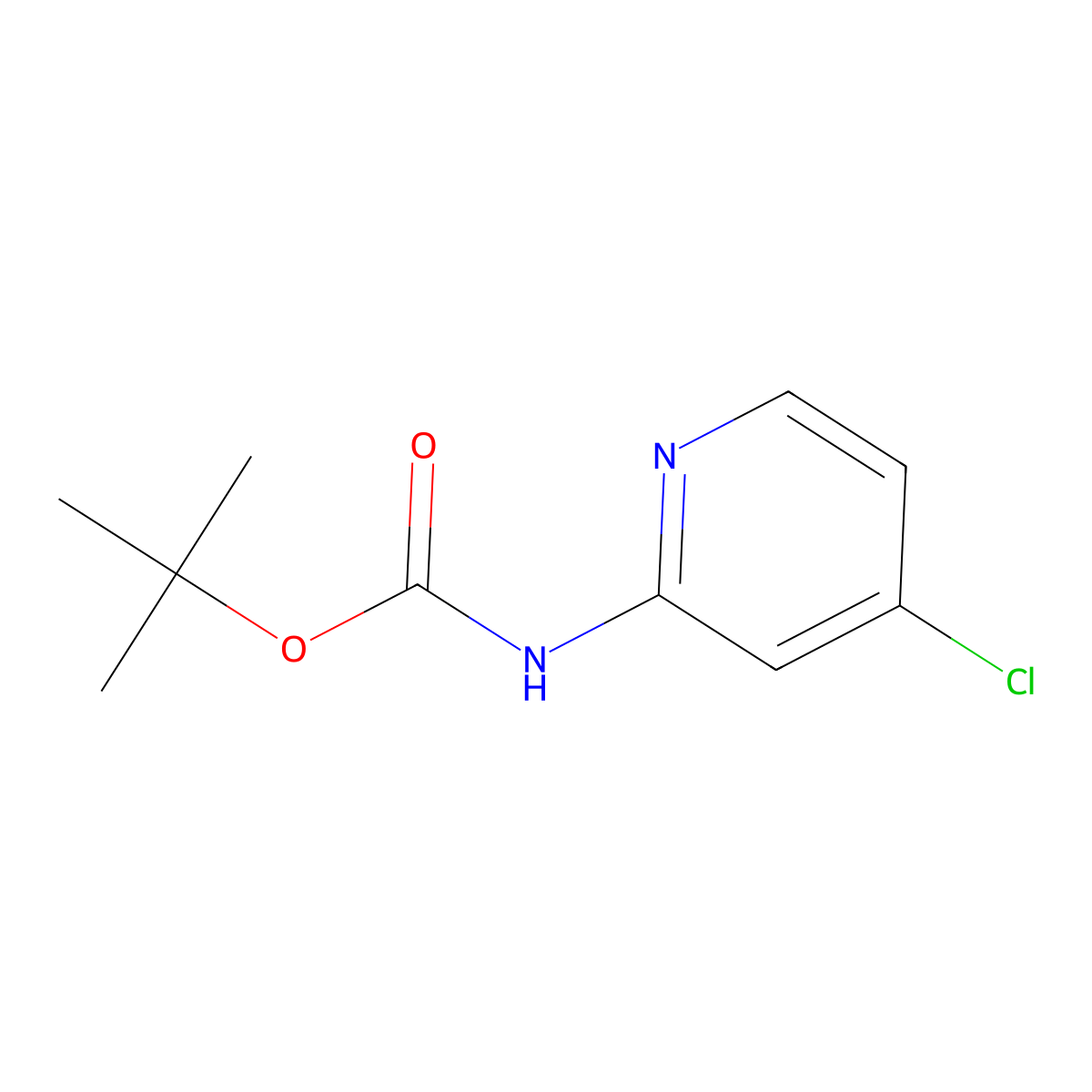 tert-butyl N-(4-chloropyridin-2-yl)carbamate molecular structure, CAS 130721-78-7