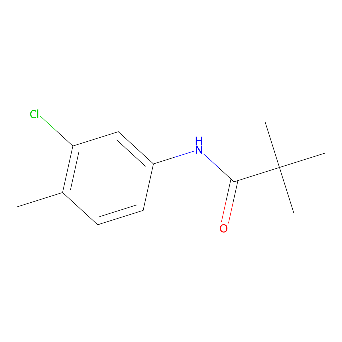 3'-Chloro-2,2,4'-trimethylpropionanilide molecular structure, CAS 130721-85-6