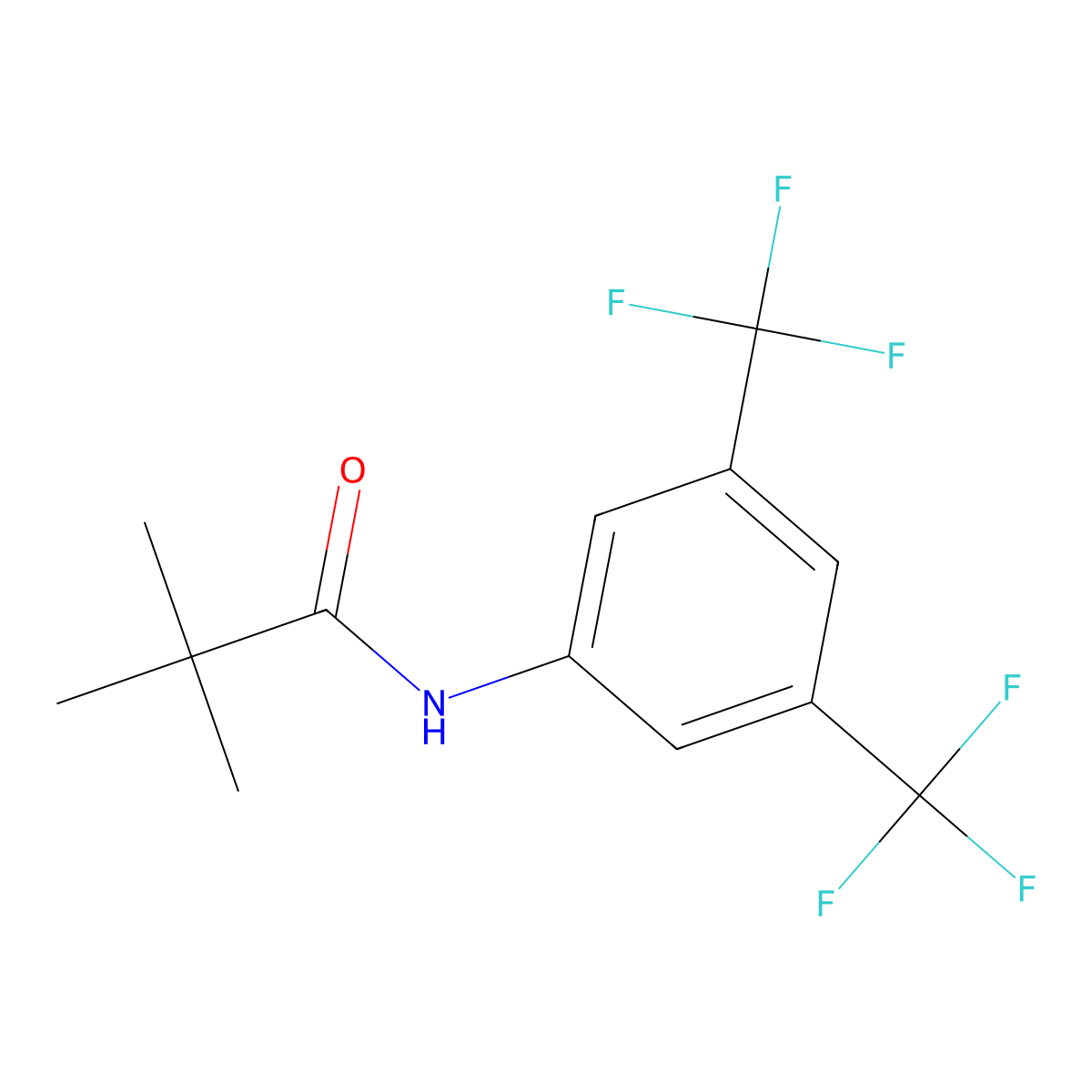 3',5'-Bis(trifluoromethyl)-2,2,2-trimethylacetanilide molecular structure, CAS 130721-86-7