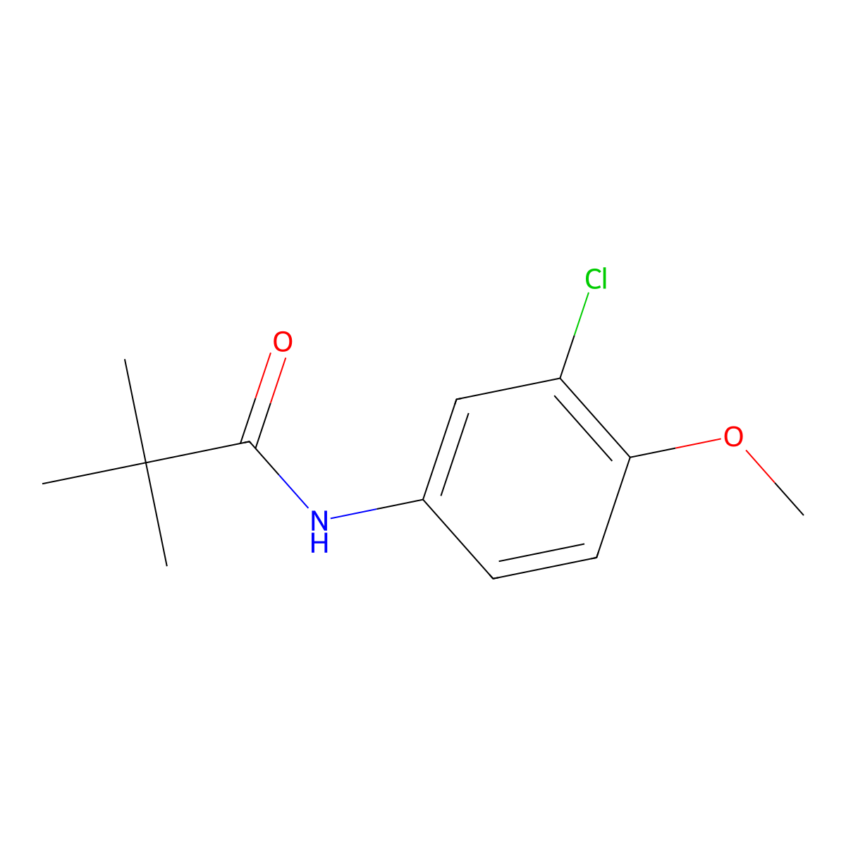 N-(3-chloro-4-methoxyphenyl)-2,2-dimethylpropanamide molecular structure, CAS 130721-87-8