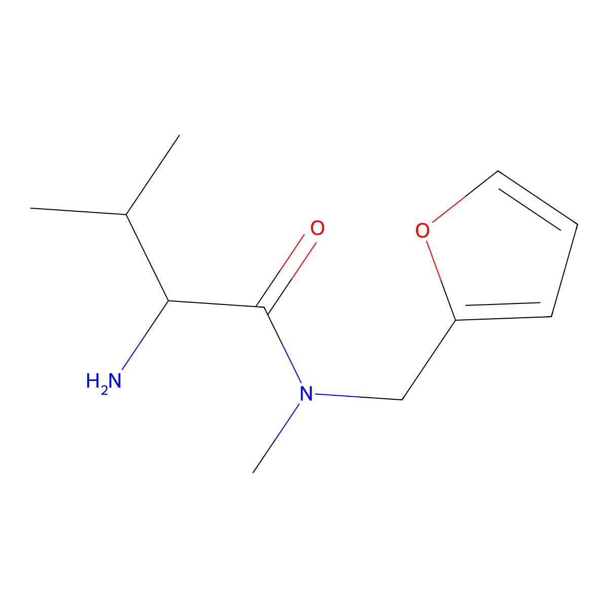 (S)-2-Amino-N-furan-2-ylmethyl-3,N-dimethyl-butyramide molecular structure, CAS 1307212-60-7