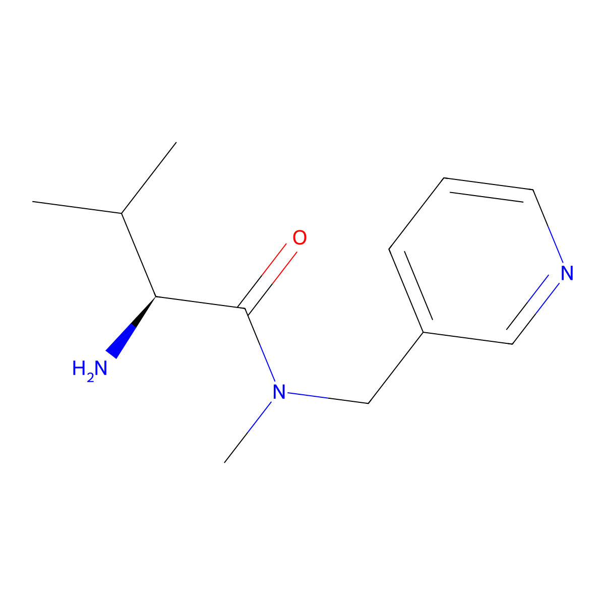 (S)-2-Amino-3,N-dimethyl-N-pyridin-3-ylmethyl-butyramide molecular structure, CAS 1307213-21-3