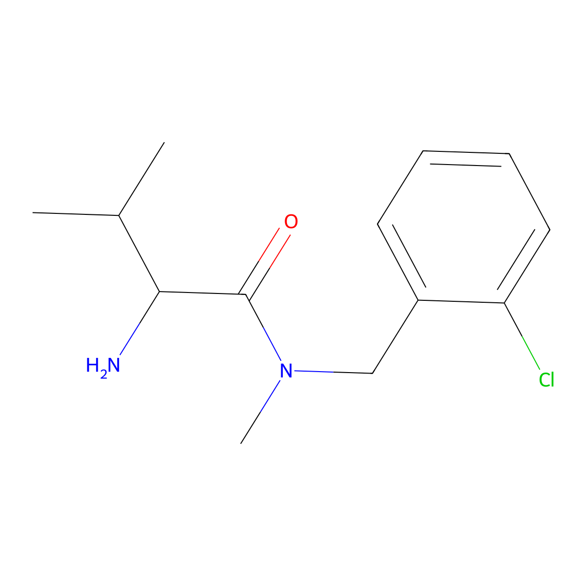 (S)-2-Amino-N-(2-chloro-benzyl)-3,N-dimethyl-butyramide molecular structure, CAS 1307222-47-4