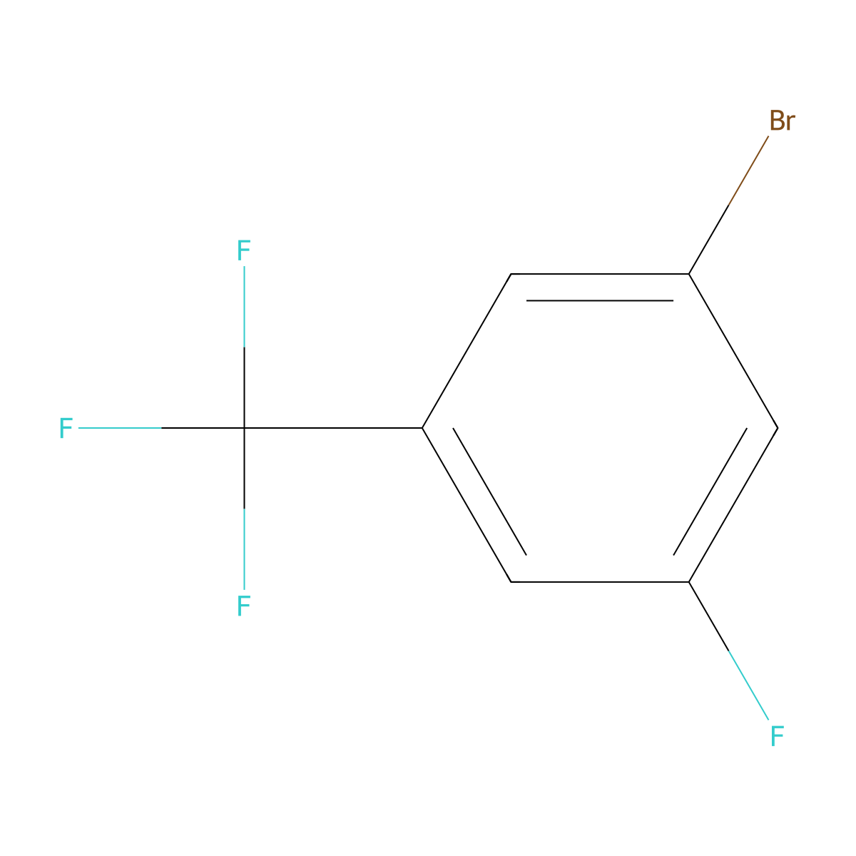 3-Bromo-5-fluorobenzotrifluoride molecular structure, CAS 130723-13-6