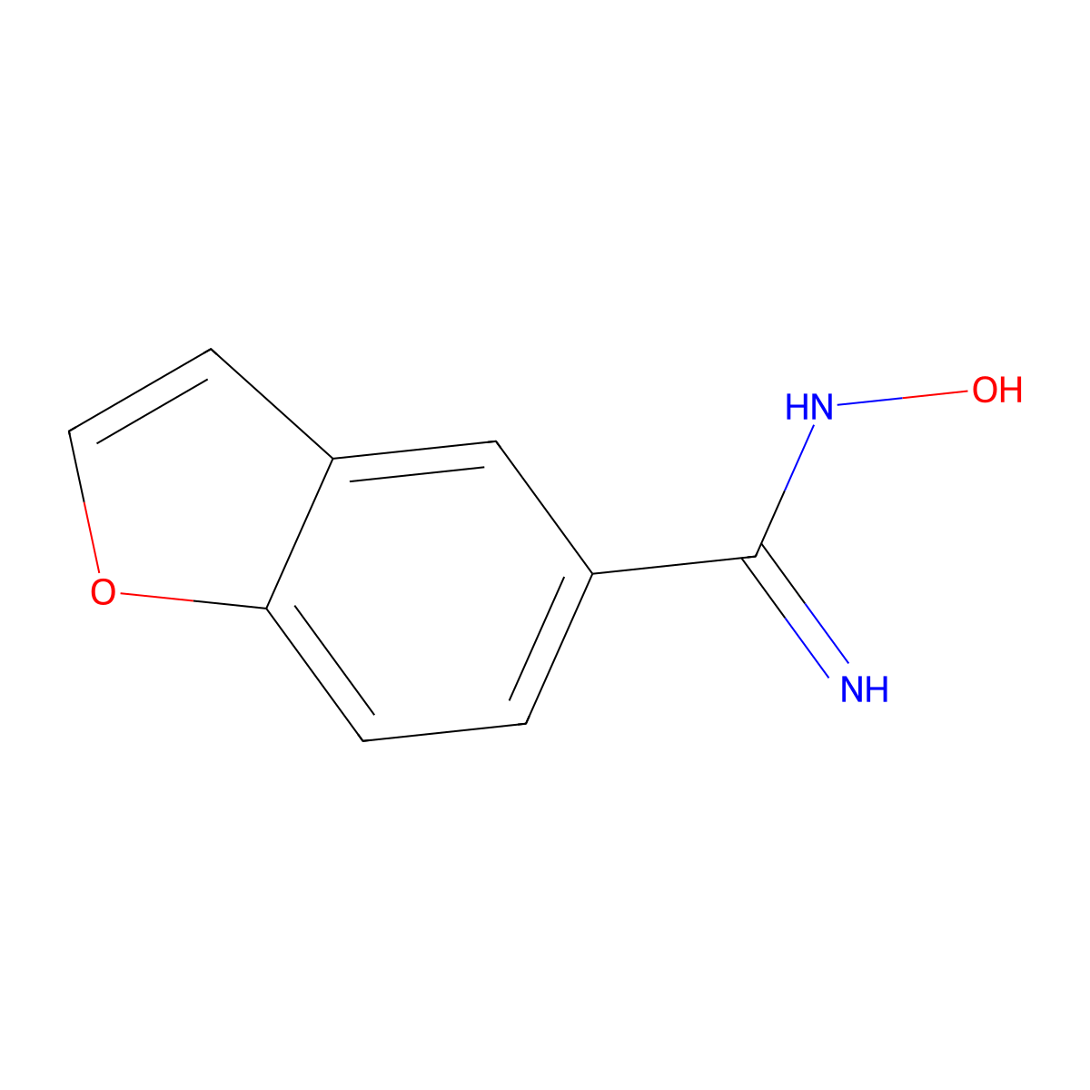 N'-hydroxy-1-benzofuran-5-carboximidamide molecular structure, CAS 1307231-09-9