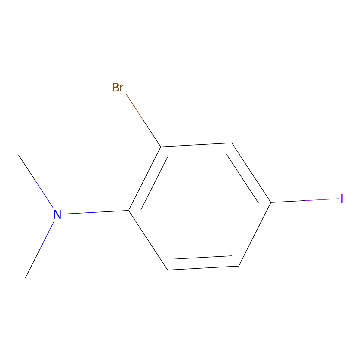 2-bromo-4-iodo-N,N-dimethylaniline molecular structure, CAS 1307237-38-2