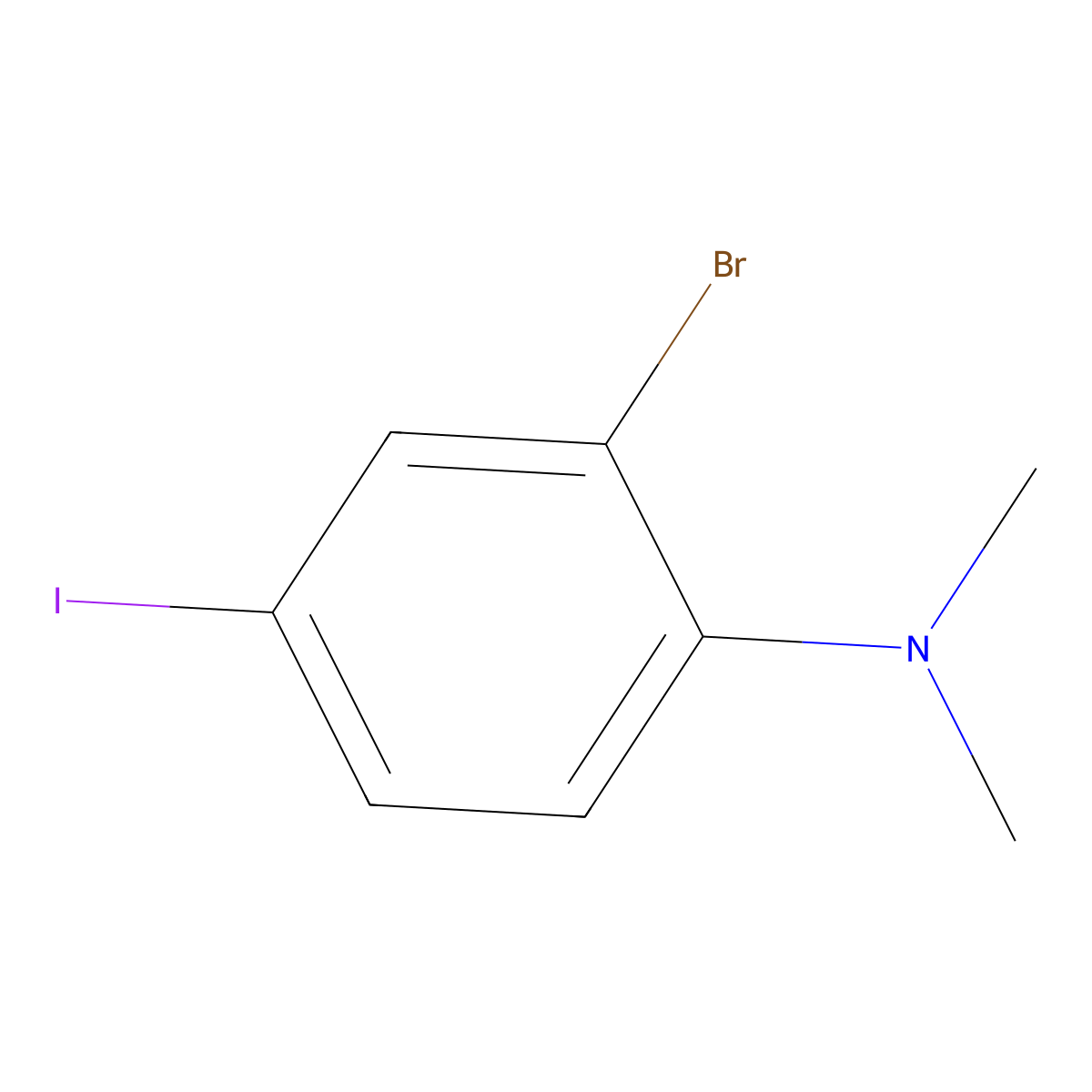 2-bromo-4-iodo-N,N-dimethylaniline molecular structure, CAS 1307237-38-2