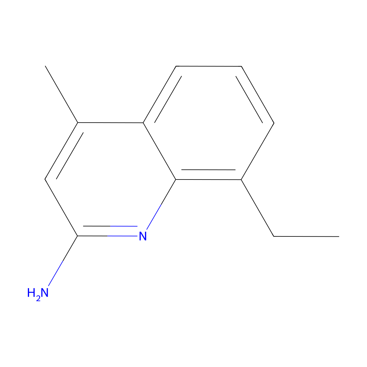 8-Ethyl-4-methylquinolin-2-amine molecular structure, CAS 1307237-73-5