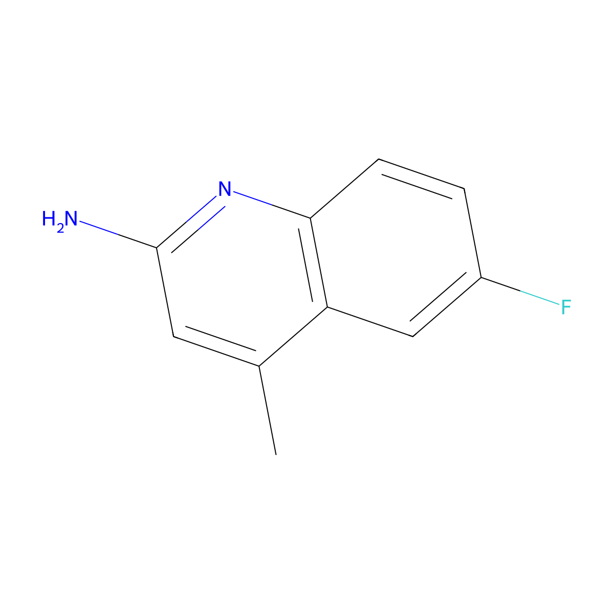 6-Fluoro-4-methylquinolin-2-amine molecular structure, CAS 1307238-26-1