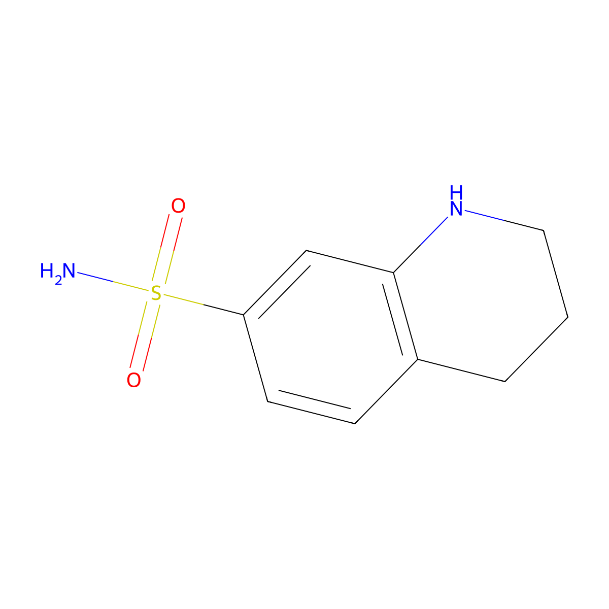 1,2,3,4-Tetrahydroquinoline-7-sulfonamide molecular structure, CAS 1307238-87-4