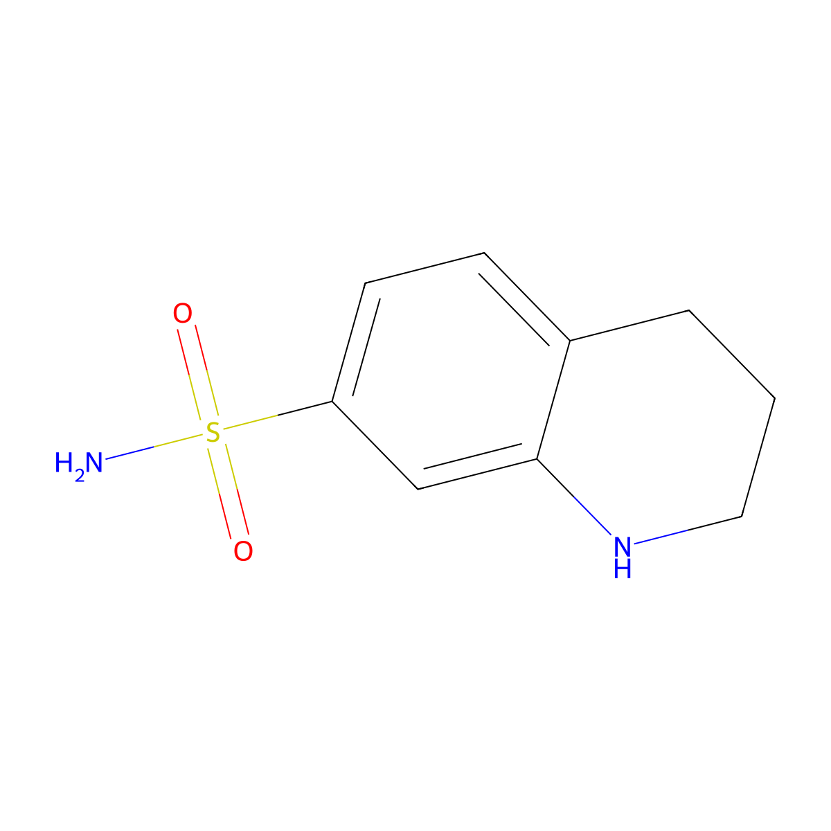 1,2,3,4-Tetrahydroquinoline-7-sulfonamide molecular structure, CAS 1307238-87-4