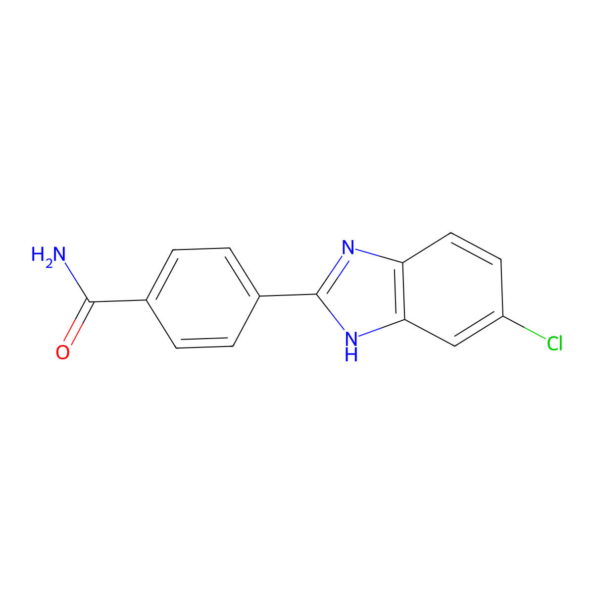 4-(5-chloro-1H-benzimidazol-2-yl)benzamide molecular structure, CAS 1307238-88-5