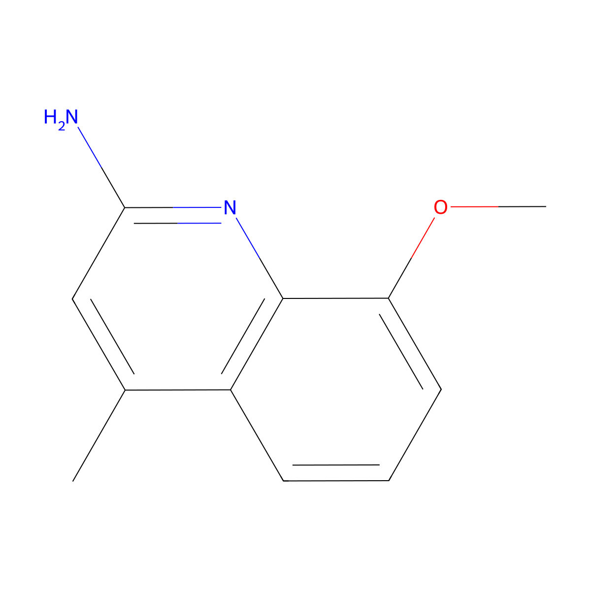 8-Methoxy-4-methylquinolin-2-amine molecular structure, CAS 1307239-63-9