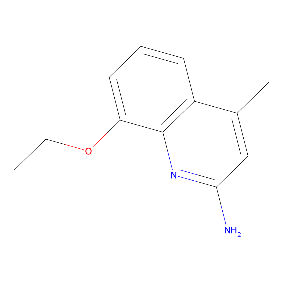 8-Ethoxy-4-methylquinolin-2-amine molecular structure, CAS 1307239-67-3