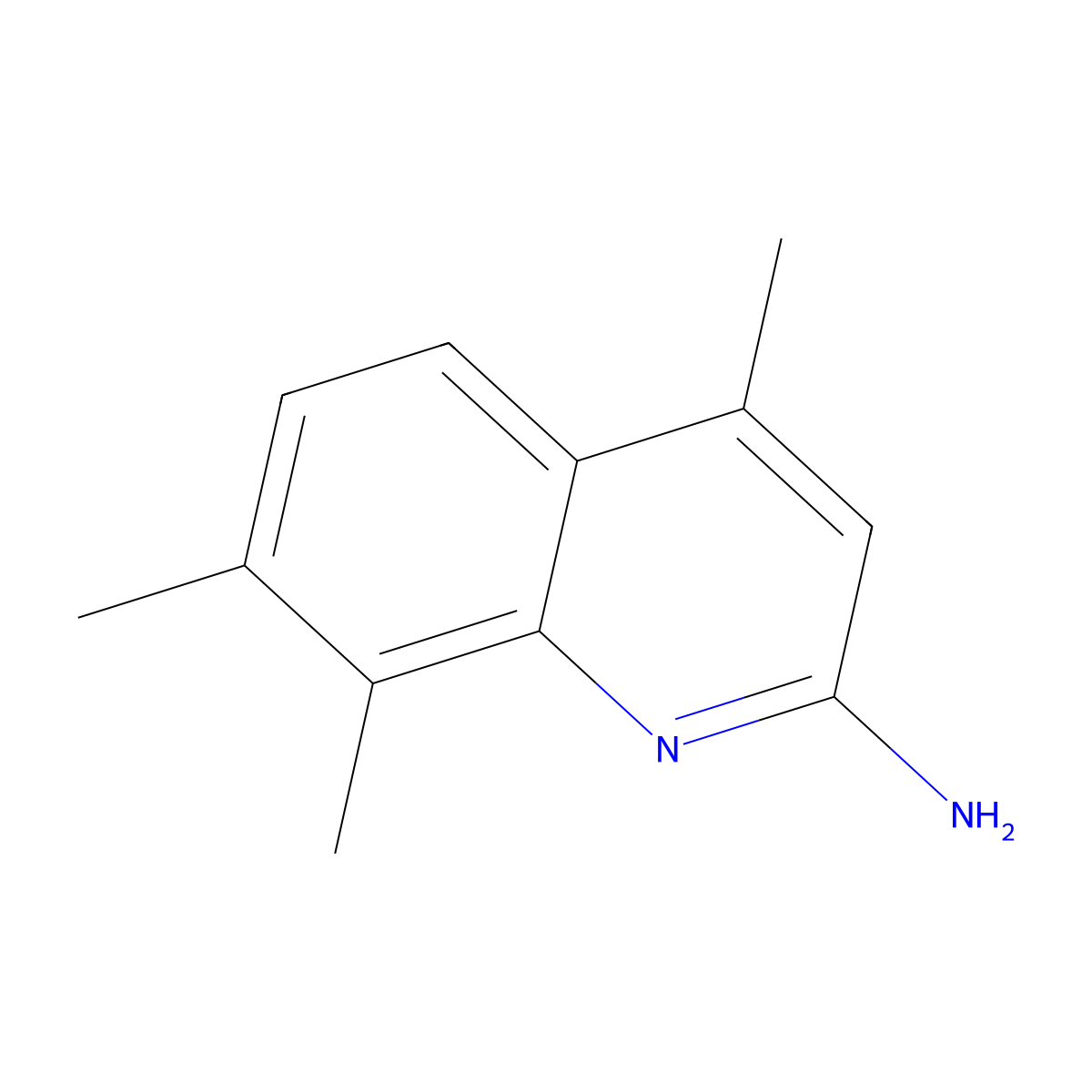 4,7,8-Trimethylquinolin-2-amine molecular structure, CAS 1307239-73-1