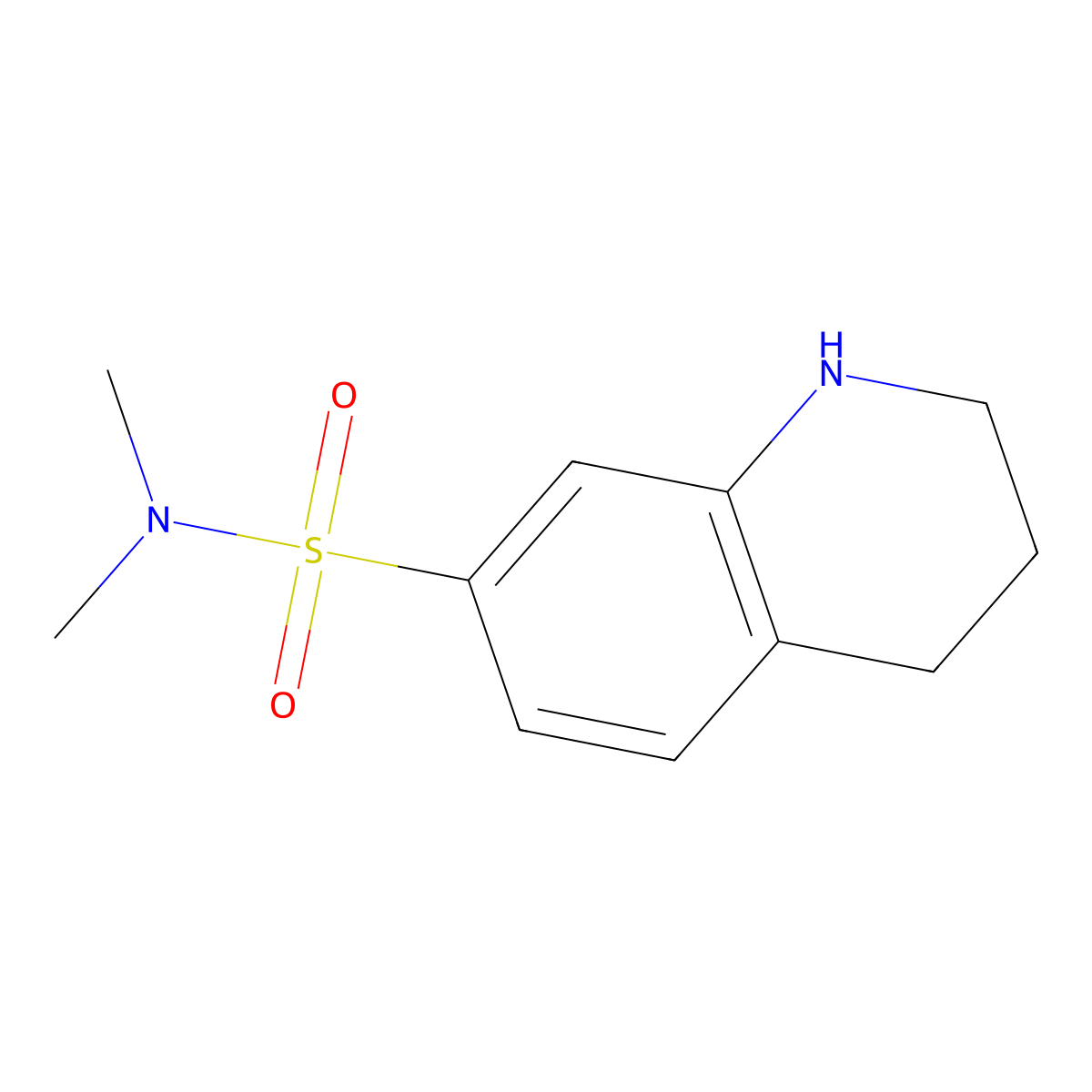 N,N-dimethyl-1,2,3,4-tetrahydroquinoline-7-sulfonamide molecular structure, CAS 1307240-26-1