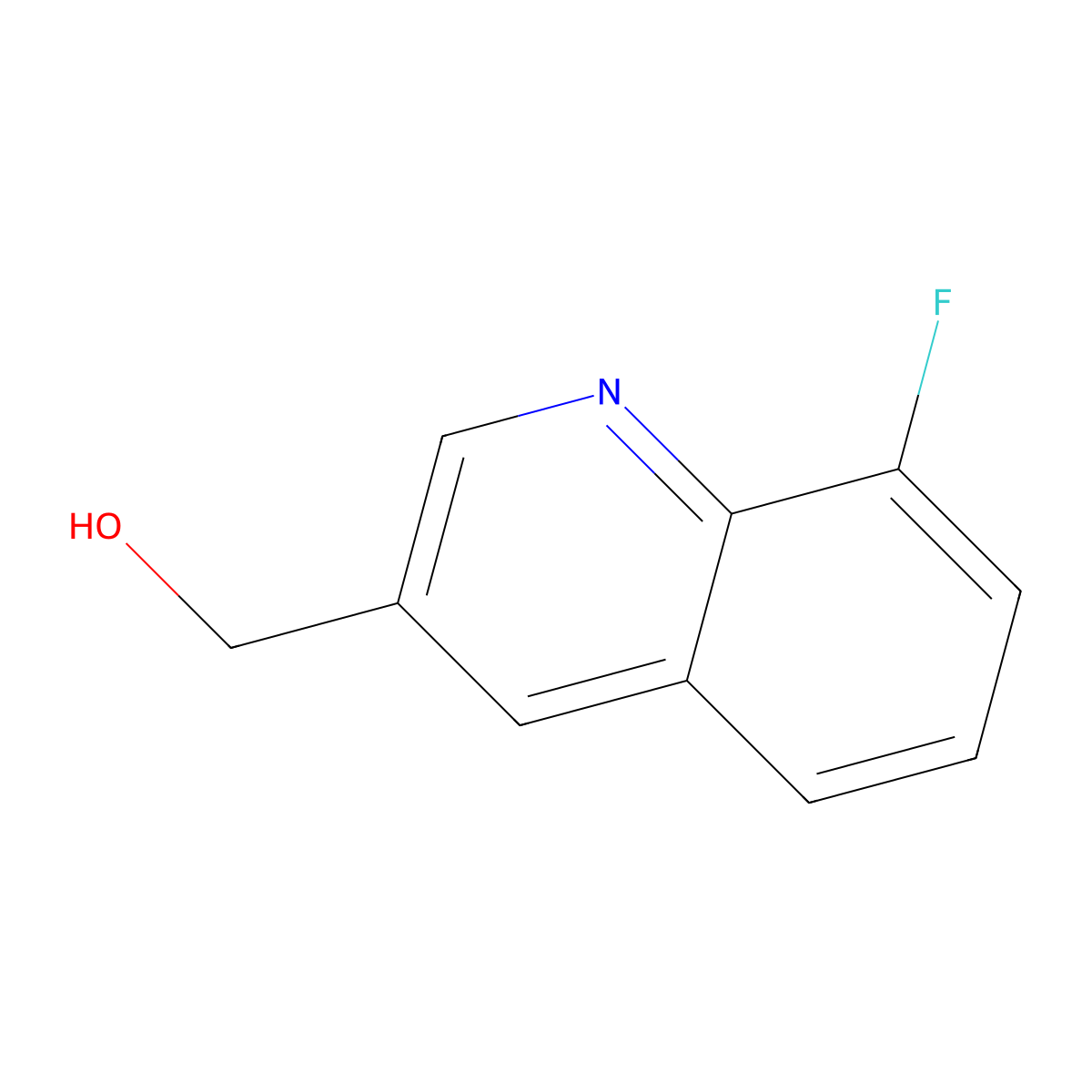 (8-Fluoroquinolin-3-yl)methanol molecular structure, CAS 1307240-33-0