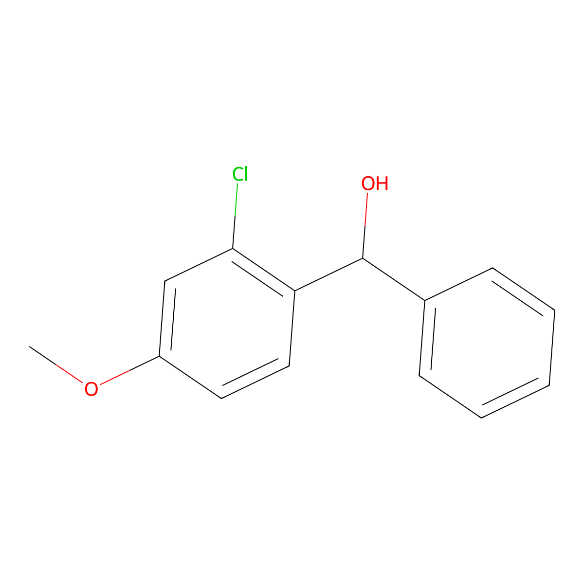 (2-Chloro-4-methoxyphenyl)(phenyl)methanol molecular structure, CAS 1307244-36-5